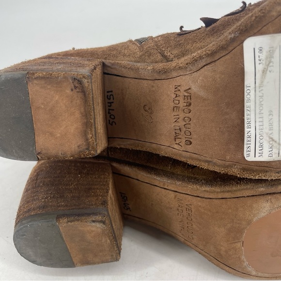 Sundance Floral Embroidered Booties Tan 39=8.5M Hippie BOHO Cowgirl - Picture 6 of 7